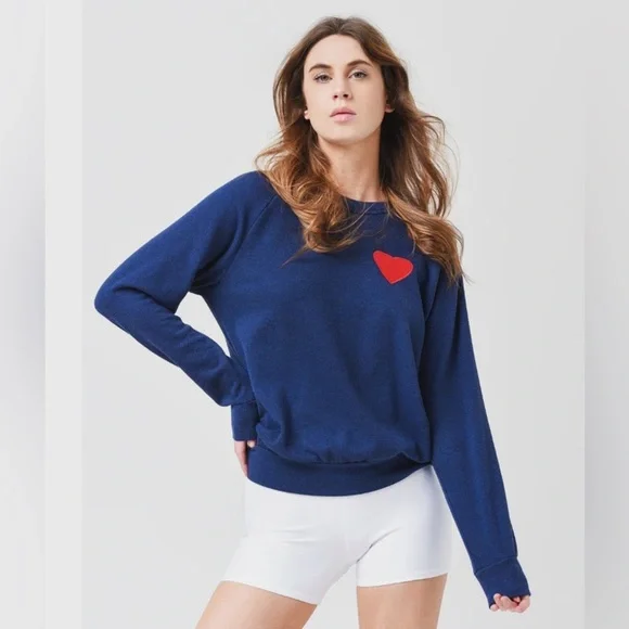 Aviator Nation Heart crew Sweatshirt M - Picture 2 of 7